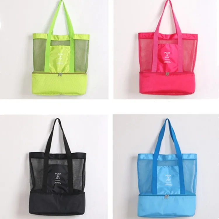 Bolsas de almacenamiento portátil al aire libre de doble cubierta con aislamiento térmico lonchera Tote Cooler Bag Bento bolsa de viaje T2D5068