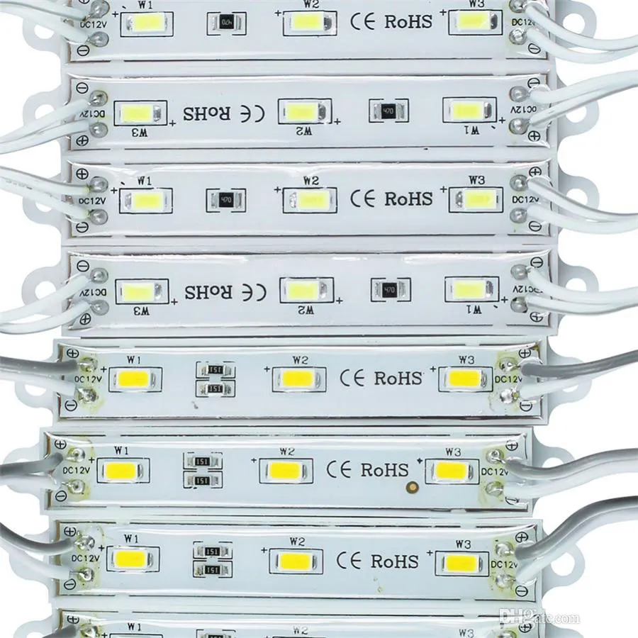 módulo de luz LED DHL, superbright impermeável módulo de luz LED SMD5730, branco fresco / quente branco / vermelho / amarelo / azul / verde, DC12