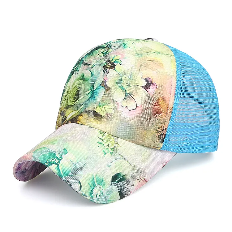Tjej Rose Flower Caps Unisex Classic Baseball Hats Sommar Mesh Hat Snapback Fritid Sunshade Cap Hip Hop Hat GGA2496