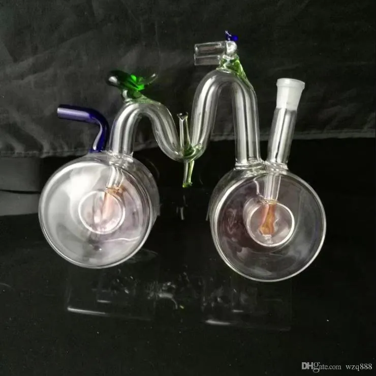 Den nya cykelkroken grossistglas bongs oljebrännare glas vattenrör oljeplattor rökfri