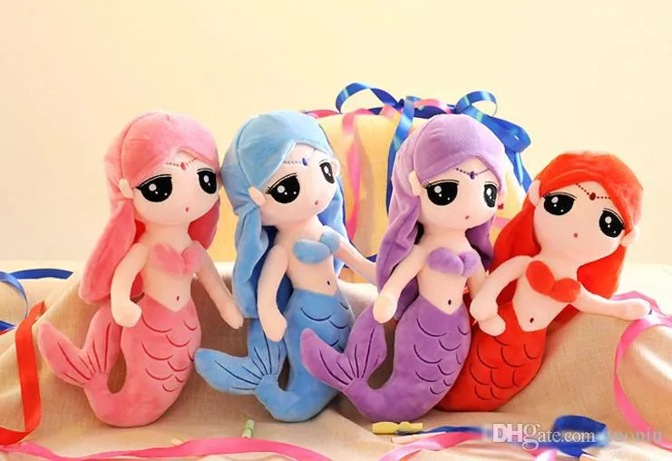 30 cm Güzel Mermaid Prenses Bebek Bebek Uyku Yatıştırmak Hayvan Dolması Doll Peluş Oyuncaklar Doğum Günü Yılbaşı Hediyeleri