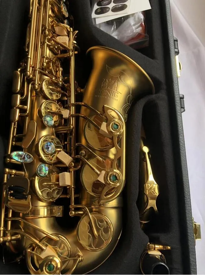 Konig Alto Saxophone Kas-802 Mib Professional Master Aged Series Simulation Cuivre Antique E Flat Sax Électrophorèse Or