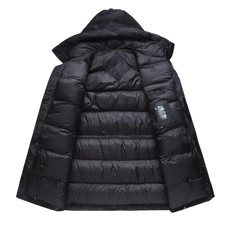 卸売 - 素敵な新しい長い冬のコート男性厚い暖かい冬のジャケットカジュアルメンズパーカーフード付きの綿棒の綿パッド入りジャケットサイズ7xl 7xl 8xl