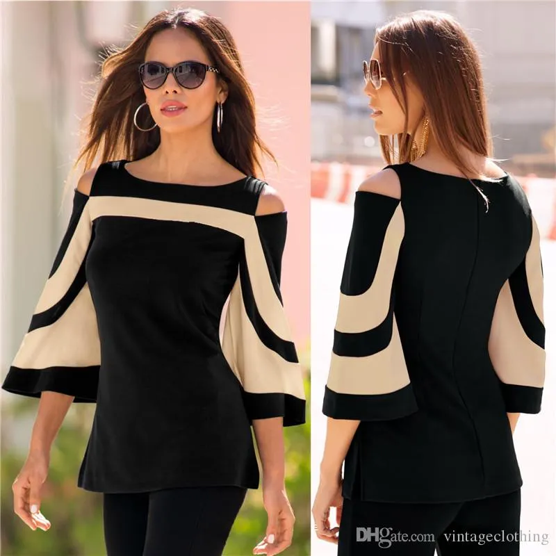 black off the shoulder top with bell sleeves