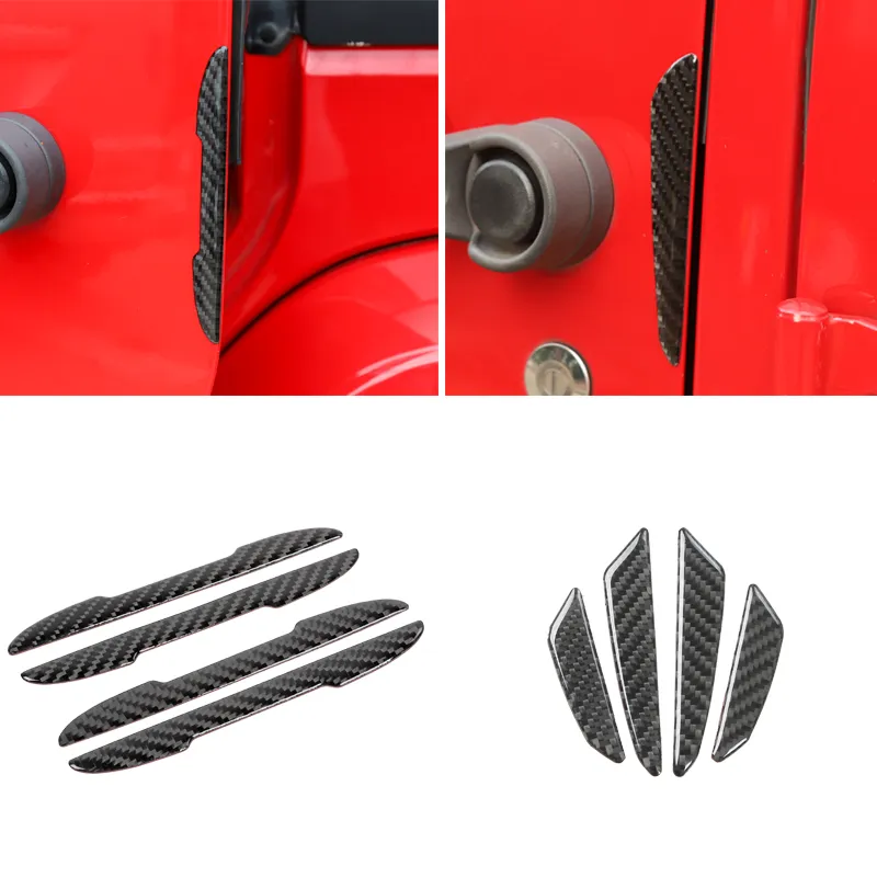 Carbon Fiber Car Universal Door Edge Guard Strip Scratch Protector Anti collision Trim Anti rub Sticker For Jeep Wrangler TJ JK JL JKU YJ