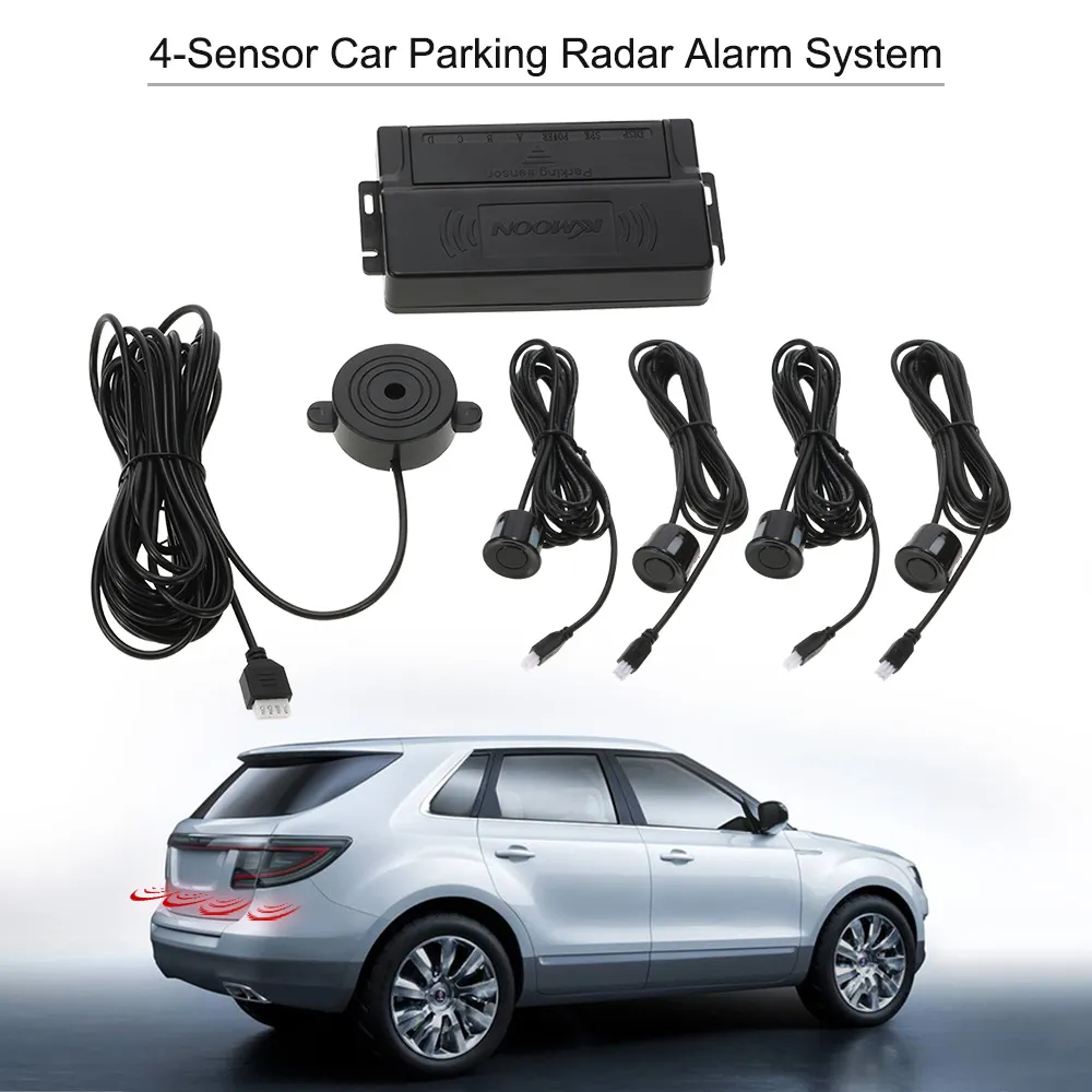 Freeshiping Car Alarm Auto 4 Czujnik Parking Assistance System Czujnik Radarowy System Alarmowy ParkTronics Sensor Estacionamento