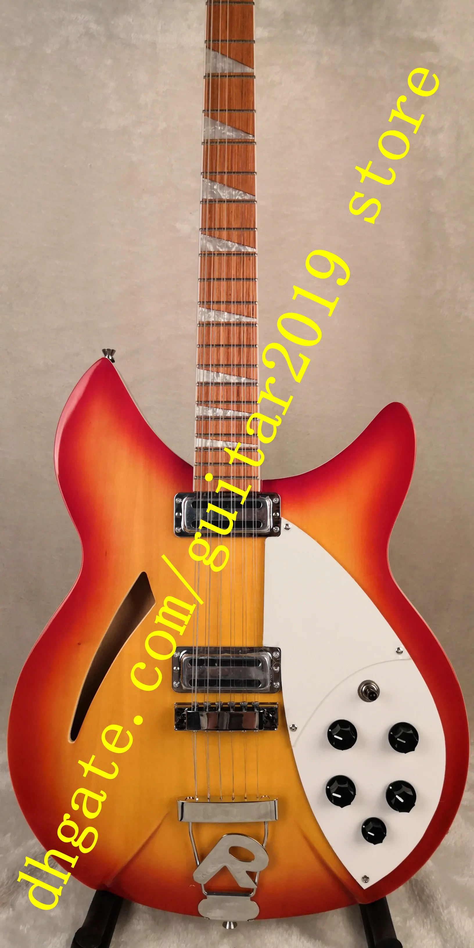 12 cordas CS Modelo 330 modelo 2 captadores China guitarra elétrica frete grátis corpo cinza e pescoço de bordo