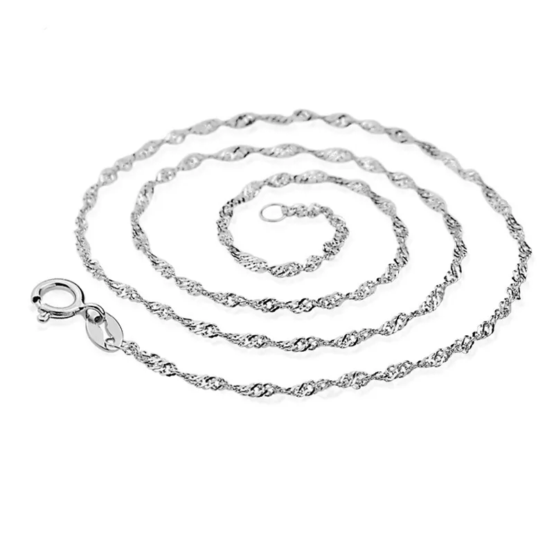 Unisex 925 Sterling Silver Filled Necklace - 1mm Thin Chain In 16 To 24 Inch Lengths 10 thumbnail image