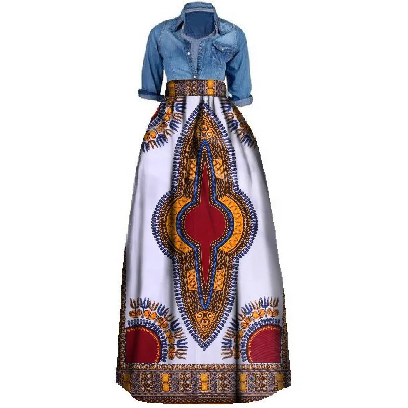 Plus Size African Print Summer Skirt Dashiki African Traditional