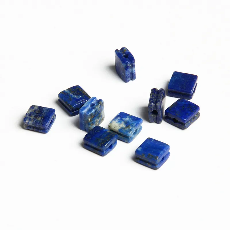 8x8mm Natural Tiger Eye Onyx and Lapis Lazuli Square Stone Beads For Bracelet Necklace Exquisite Jewelry Accessories
