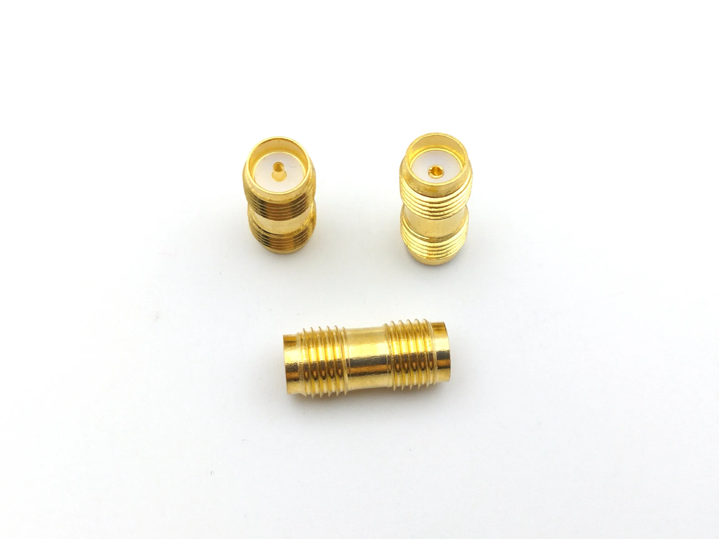 100st guld SMA Kvinna till RP SMA Kvinna Jack RF Connector Adapter Coupler