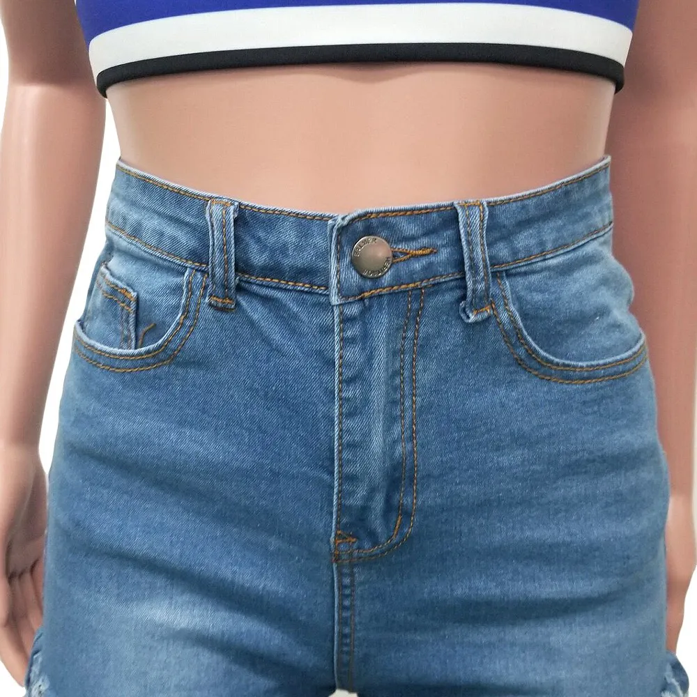 Biker sales shorts jeans