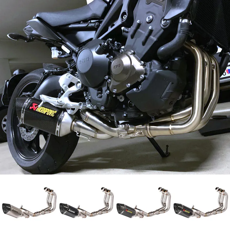MT 09 FZ 09 Motorcycle Exhaust System Slip On Pipe Akrapovic