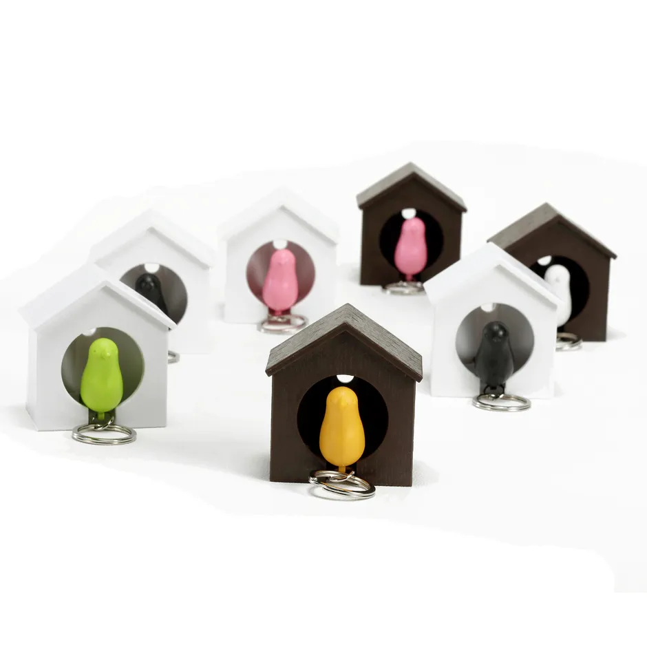 Sparrow Key Ring Rack Bird House Nest Whistle keyholderder chainring keychain keyyring hand hook