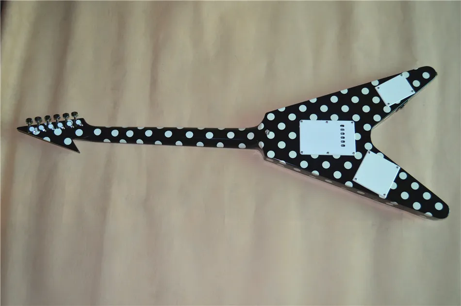 Free Randy Rhoads Signature Flying V Electric Guitar, Polka Dot