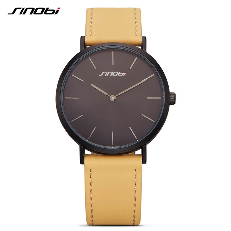 SINOBI New Design Fashion Ladies Watches Elegant Simple Female Quartz Watch Women Modern Trend Leather Strap Montre Femme