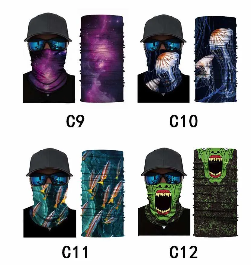 3D Neck Gaiter Skull Bicycle Mask Stylish Face Shield For Women From Ninn,  $2.46