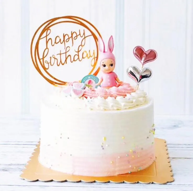 Side topper plexiglass Buon Compleanno - Eleganza per torte