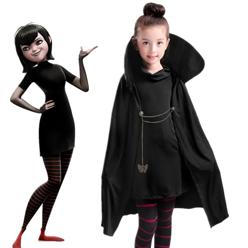 Hotel Transylvania Mavis Cosplay Outfit For Girls Includes Black Cape, Wig,  T Shirt, Pants For Halloween And Carnival From Fz1534, $26.88