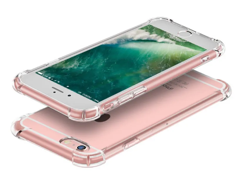 Högkvalitativ transparent Heavy Duty Defender Case Shock Absorption Crystal Clear Case för iPhone XS Max XR 8 8Plus 7 7Plus 6 6Plus