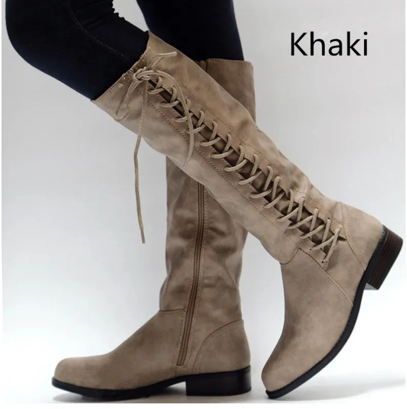Cheap Hot Sale Designer Women Knee High Boots Fashion Round Toe