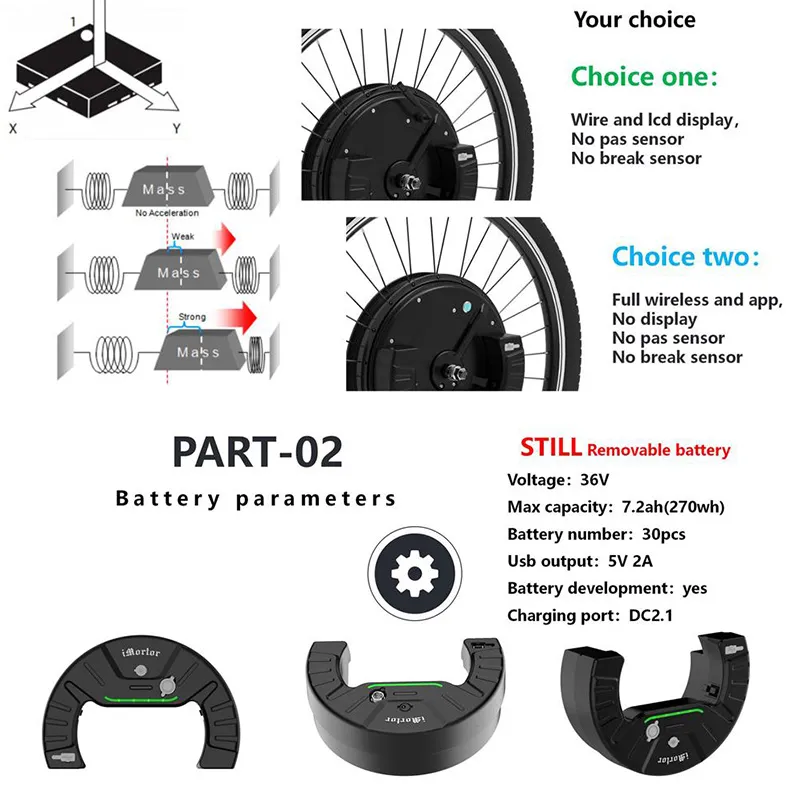 Imortor 3.0 wireless electric bike front wheel conversion hot sale kit