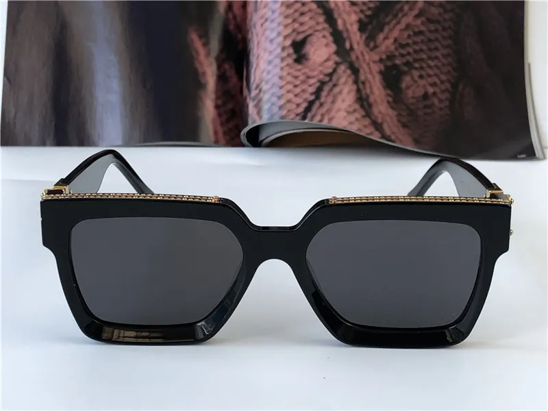 Gafas de sol de diseño para hombre, montura cuadrada millonaria, gafas de estilo al por mayor de vanguardia para exteriores de alta calidad con estuche 96006