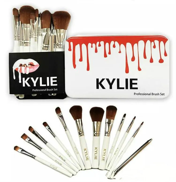 2019 Kylie Makeup Brush Professional Makeup Brush Set Kit +Iron Box DHL