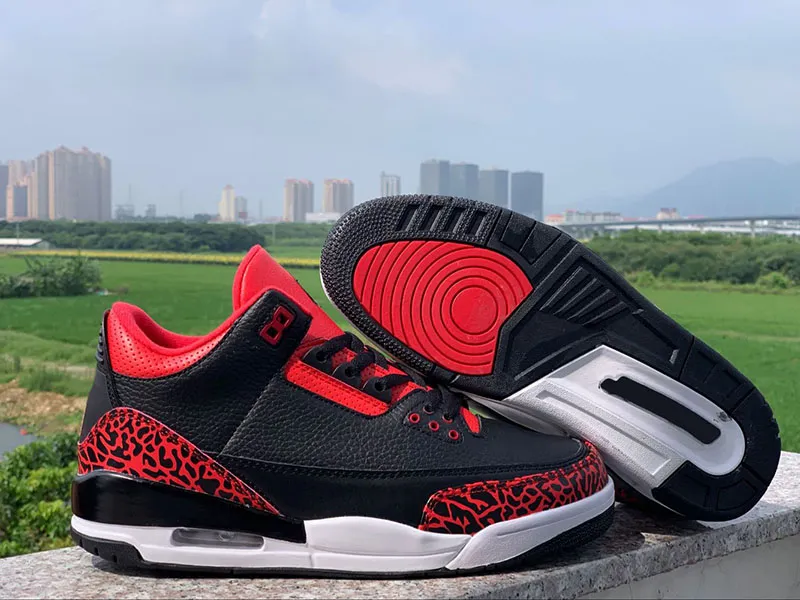 Black and red 3s top
