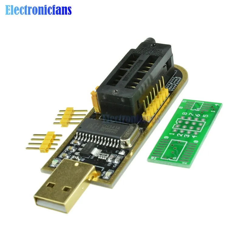 Identification automatique gratuite ! 10 pièces programmeur USB CH341A série 24 EEPROM Writer 25 SPI Flash BIOS carte Module USB à TTL 5V-3.3V