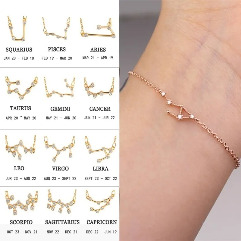 Scorpio constellation bracelet 12 zodiac jewelry horoscope jewelry libra jewelry bracelet