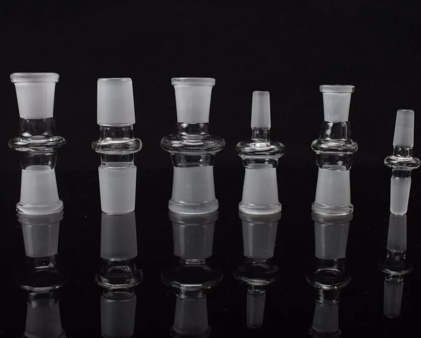 Adattatore in vetro 12 stili 10mm 14mm 18mm da femmina a femmina, da femmina a maschio, da maschio a maschio adattatori per vetro per bong in vetro