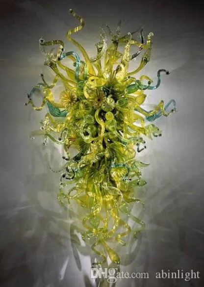 Sconce da parete in vetro di Murano verde cristallo europeo fatto a mano all'ingrosso per la decorazione domestica