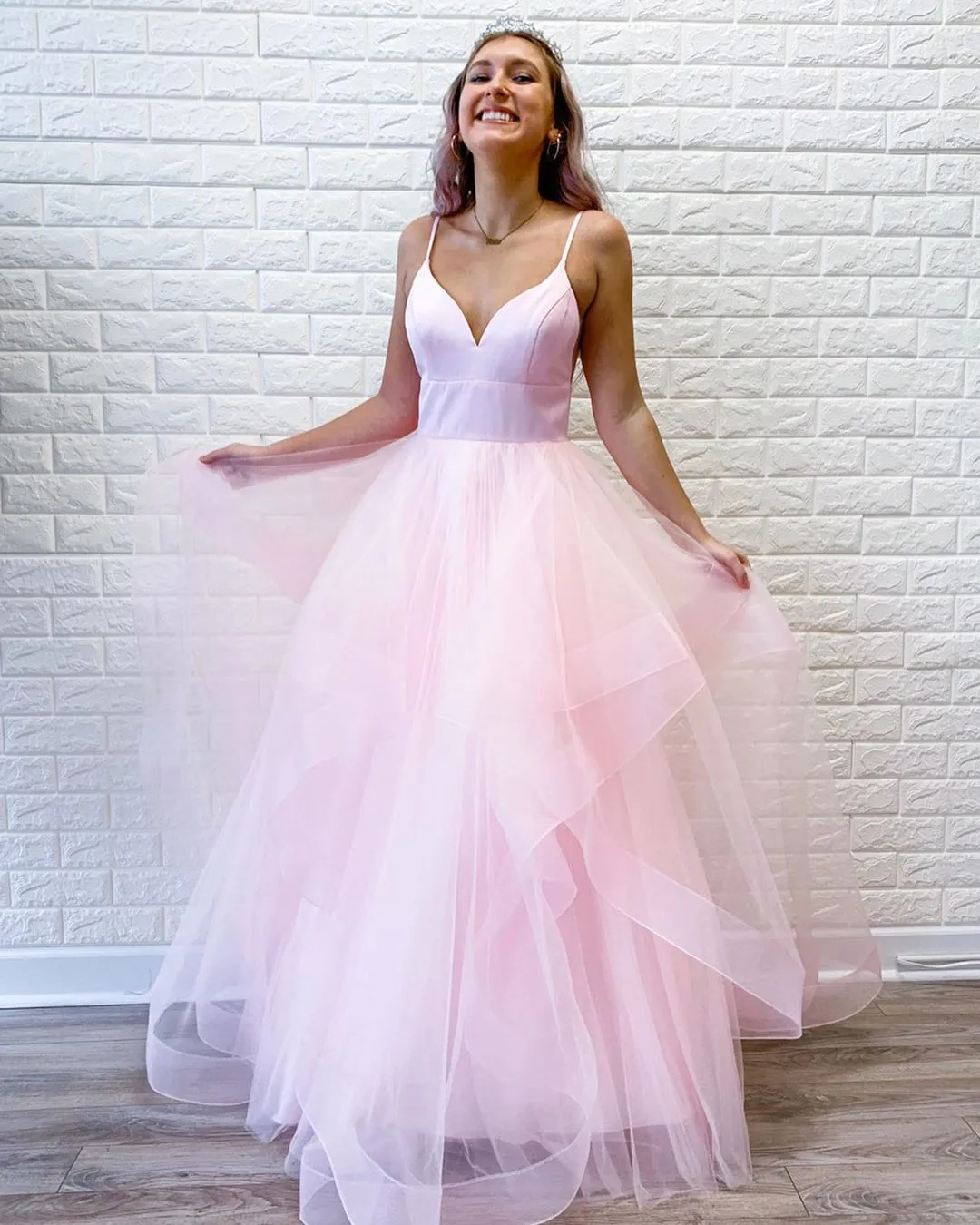 Sleeping Beauty Inspired Pastel Blue Prom Dress 2020 Blush Pink Ballgown With Ruffles Spaghetti Straps And Light Sky Blue Sweet 16 Gown For Formal Evening Party From Uniquebridalboutique 113.62 DHgate...