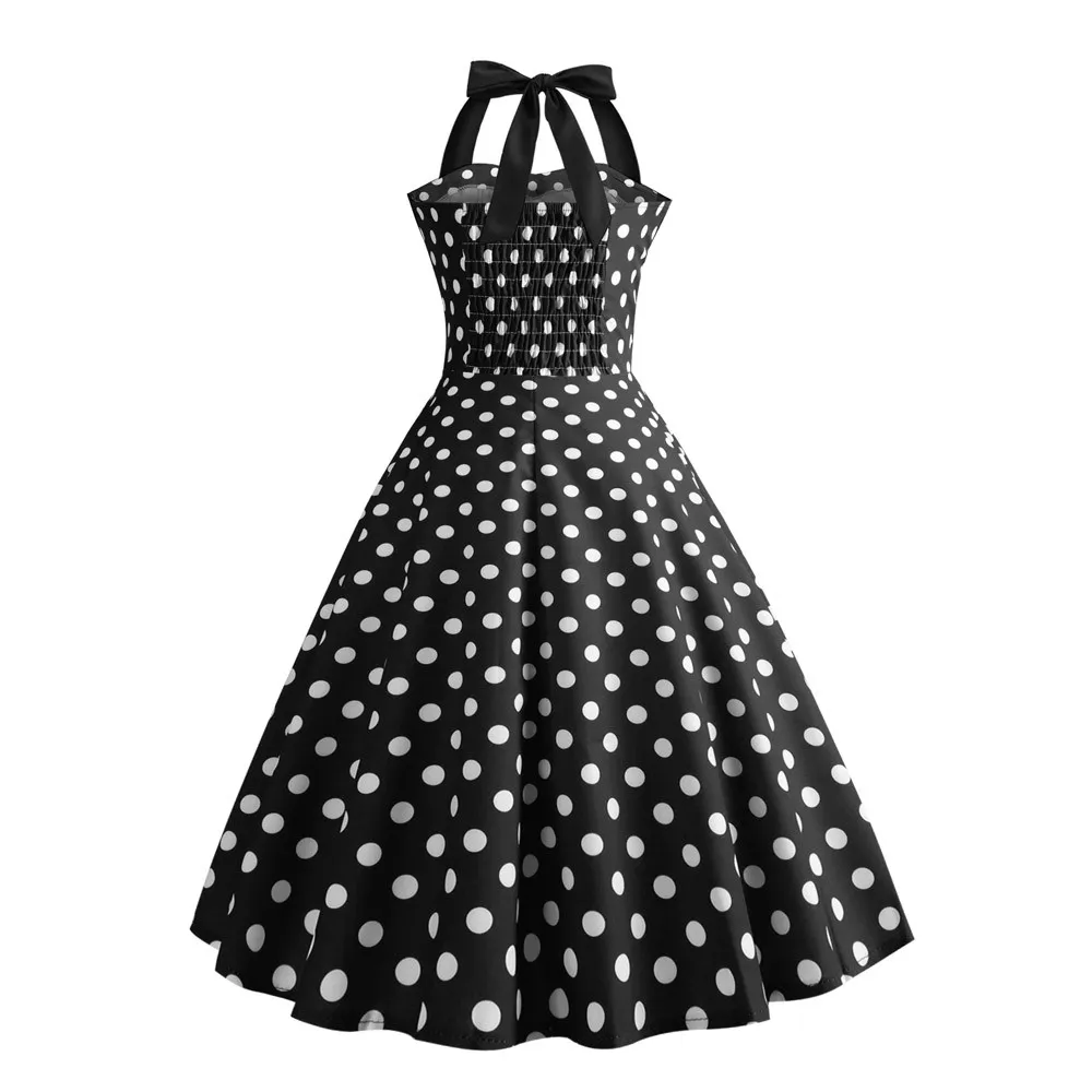 Sexy Halter Polka Dot Dress Vintage Rockabilly Plus... From Xingsha68, $23  In Bulk | DHgate.Com