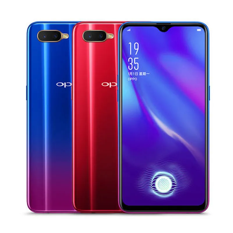 Oryginalny telefon komórkowy OPPO K1 4G LTE 6GB RAM 64GB ROM Snapdragon 660 AIE Octa Core 25.0MP AI Android 6.4 "OLED pełny ekran ID linii papilarnych inteligentny telefon komórkowy