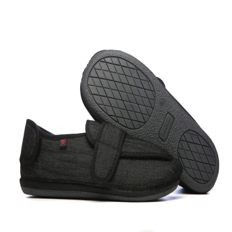 Zapatos extra anchos con velcro ajustable para hombre y mujer, para pies  hinchados, pies diabéticos y con edemas, botas pantuflas unisex, para uso  en