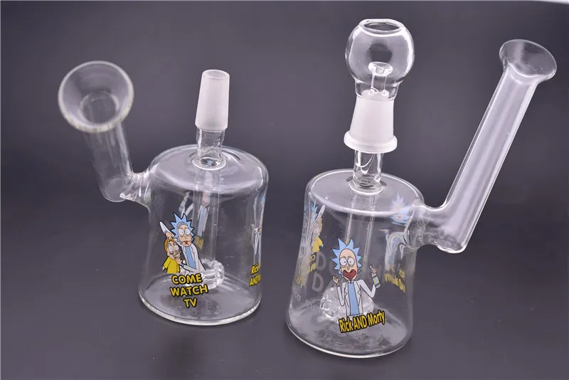 Bong in vetro per fumatori tubo d'acqua hitman Mini Liquid glass Dab oil Rig con giunto 14mm