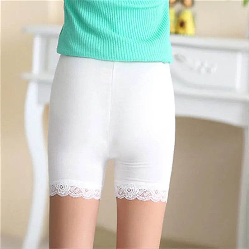 Crianças Modal Shorts De Algodão Lace Leggings Curtos Para Calças