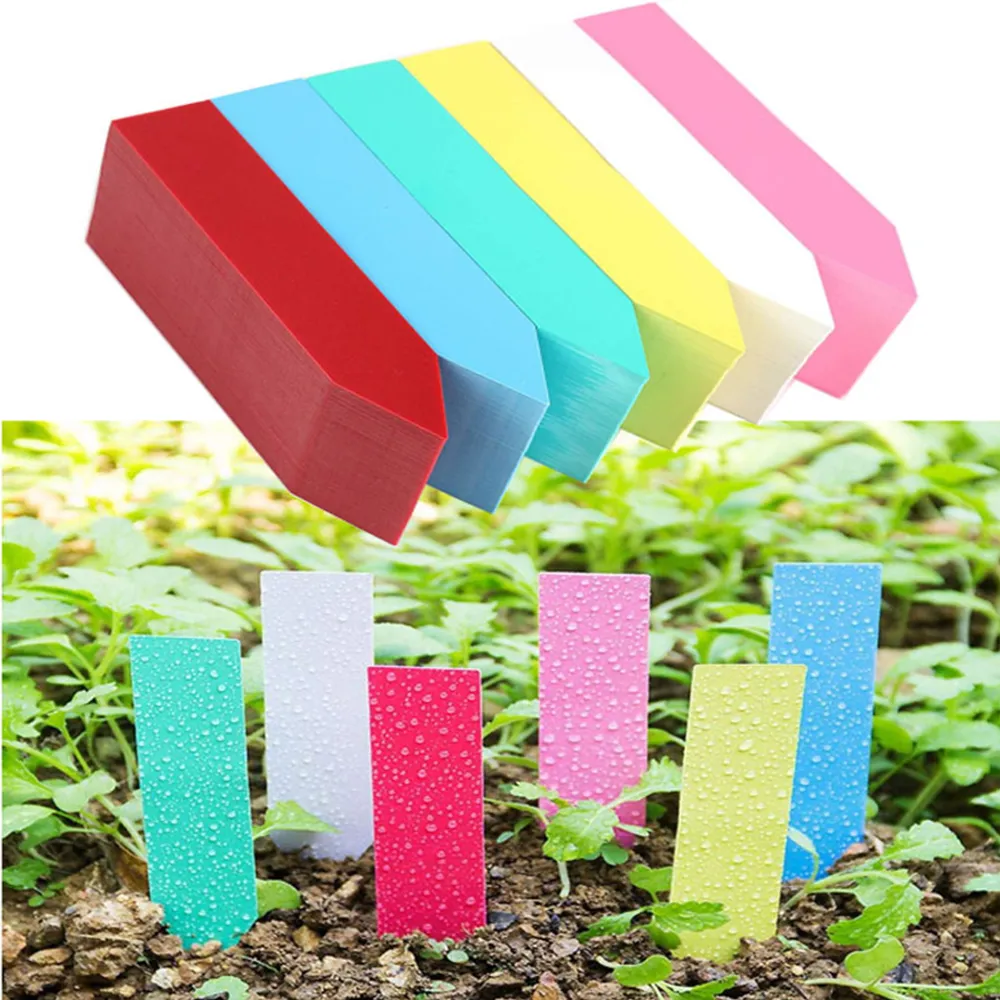 Plant Labels, 4 Inches Plastic Plant Markers Waterproof Garden ...