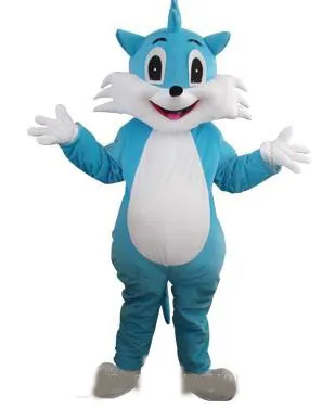 Niebieski kot maskotka kostium niestandardowy dorosły rozmiar postać z kreskówek motyw mascotte karnawał kostium Halloween prezent