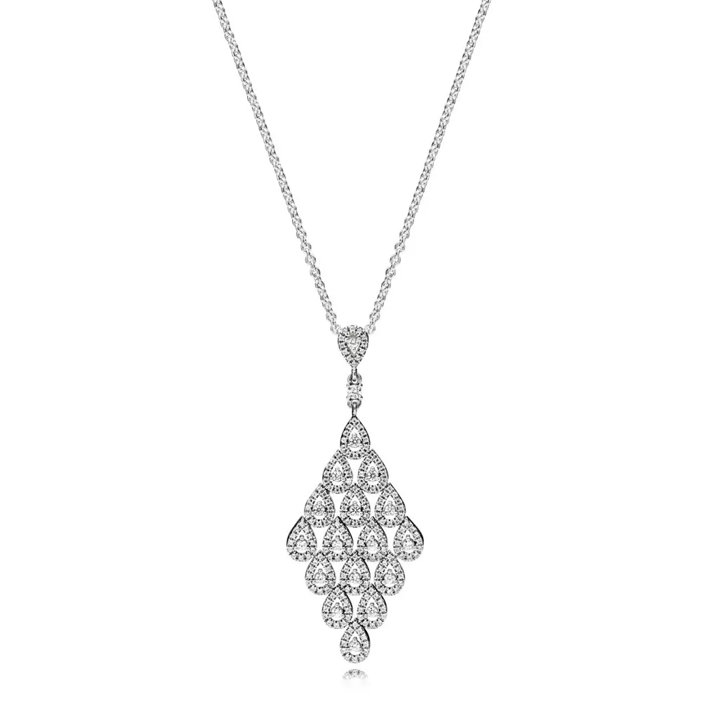 NUOVO 2018 NUOVO 100% 925 collana di fascino pandora in argento sterling elegante temperamento adatto catena di perline fai da te gioielli regalo ragazza adatta 396262CZ