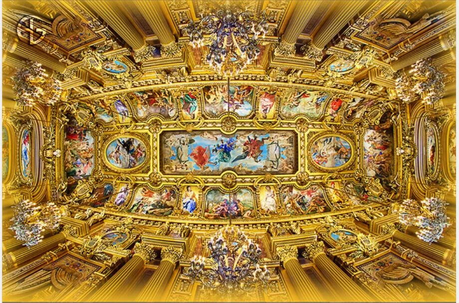 Personalizado qualquer tamanho foto de luxo Europeia igreja zenith mural murais de teto 3d papel de parede