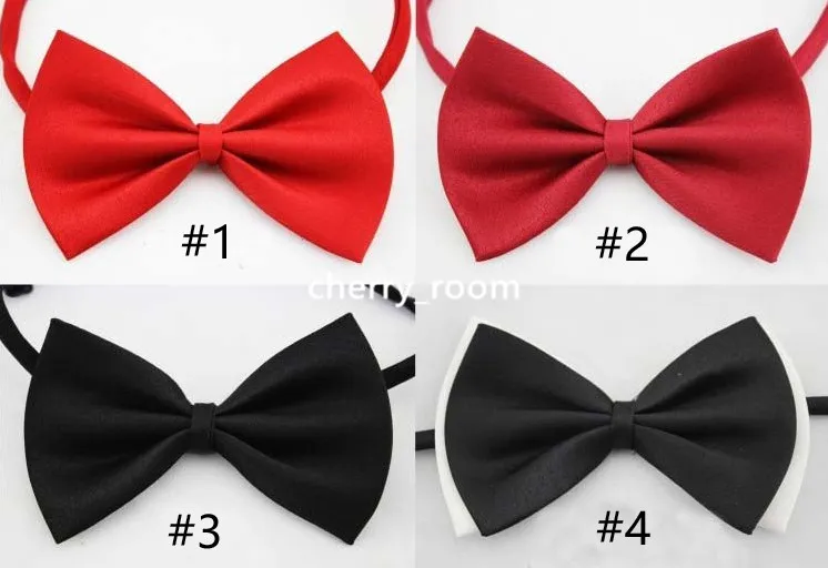 Kids Boys Bow Ties Cute girls neck ties Pure Color Kid Bowknot England Tie Fall Children Party Accessories 19 colors C5770