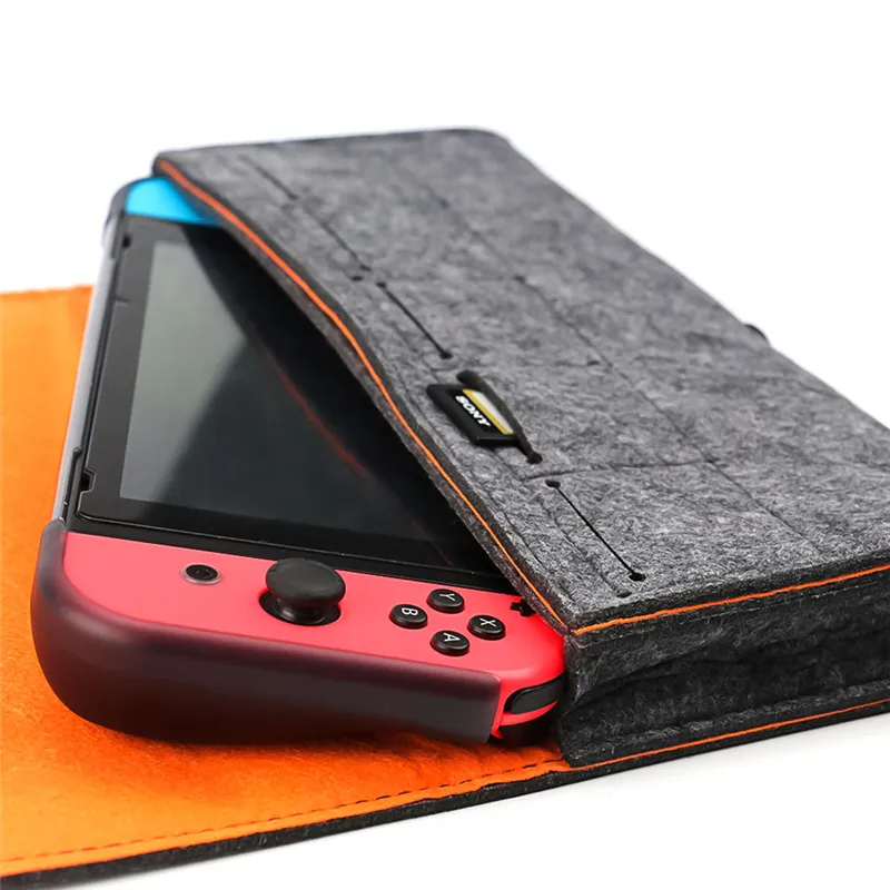 Portable felt Storage Bag for Switch Lite Case Game Memory Card Holder Carrying Case for Nintendo Switch NS Console