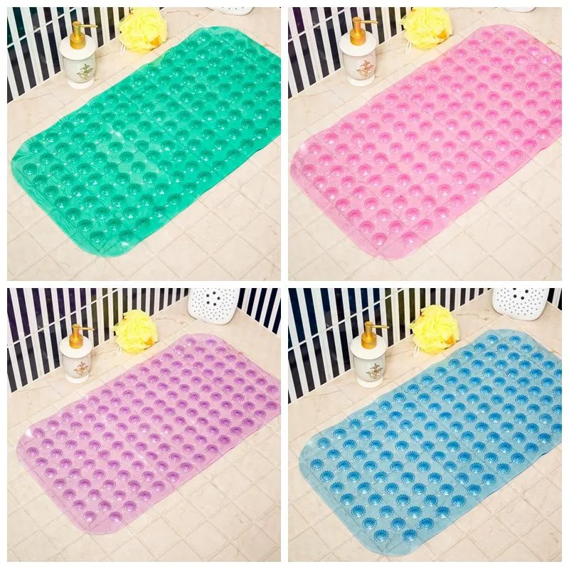 Bath antiderrapante esteira de banho mats anti-deslizante Massage Massage 35 * 65cm Casa de banho Pvc PVC PAD com sucção Cups Casa de banho Acessórios BC BH0757