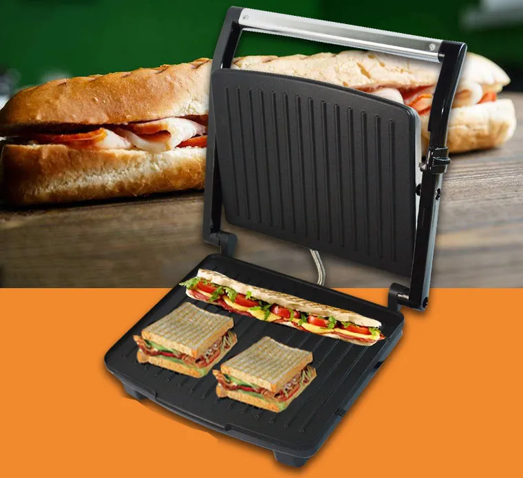 Darmowa wysyłka Bezdymny Elektryczny Doner Kebab MachineHousehold Panini Maker Maszyna Sandwich Mini Mini Maszyna do grill Makerem