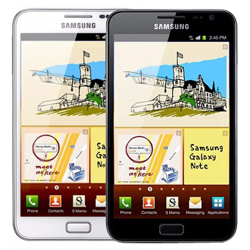Оригинальный отремонтированный Samsung Galaxy Note N7000 5.3 дюйма двойной ядра 1 ГБ ОЗУ 16RM ROM 8MP 3G разблокирован Android мобильный телефон бесплатно DHL 1 шт.
