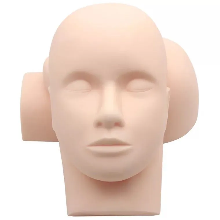 Professional Training Mannequin Flat Head Eyelash Extension Practice ...