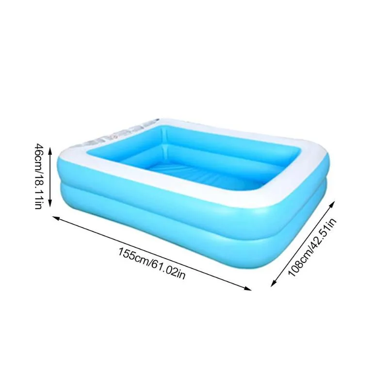 Inflatable Swimming Pool Adults Kids Pool Bathing Tub Outdoor Indoor Swimming Home Household Baby Wear-resistant Thick1256y